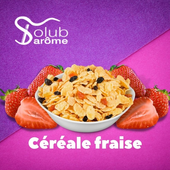 Аромки для самозамеса Solub Arome Céréale fraise Кукурузные хлопья с клубникой