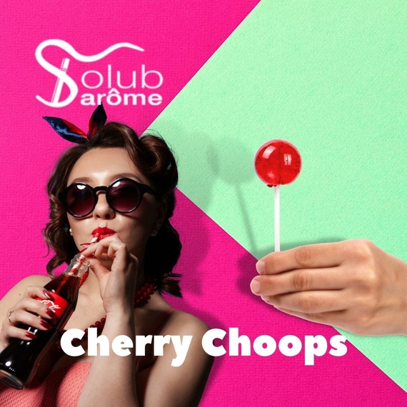 Ароматизатор Solub Arome Cherry choops Вишнева кола в чупа-чупсі
